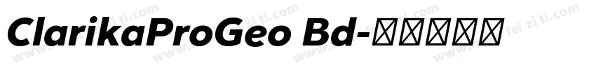 ClarikaProGeo Bd字体转换